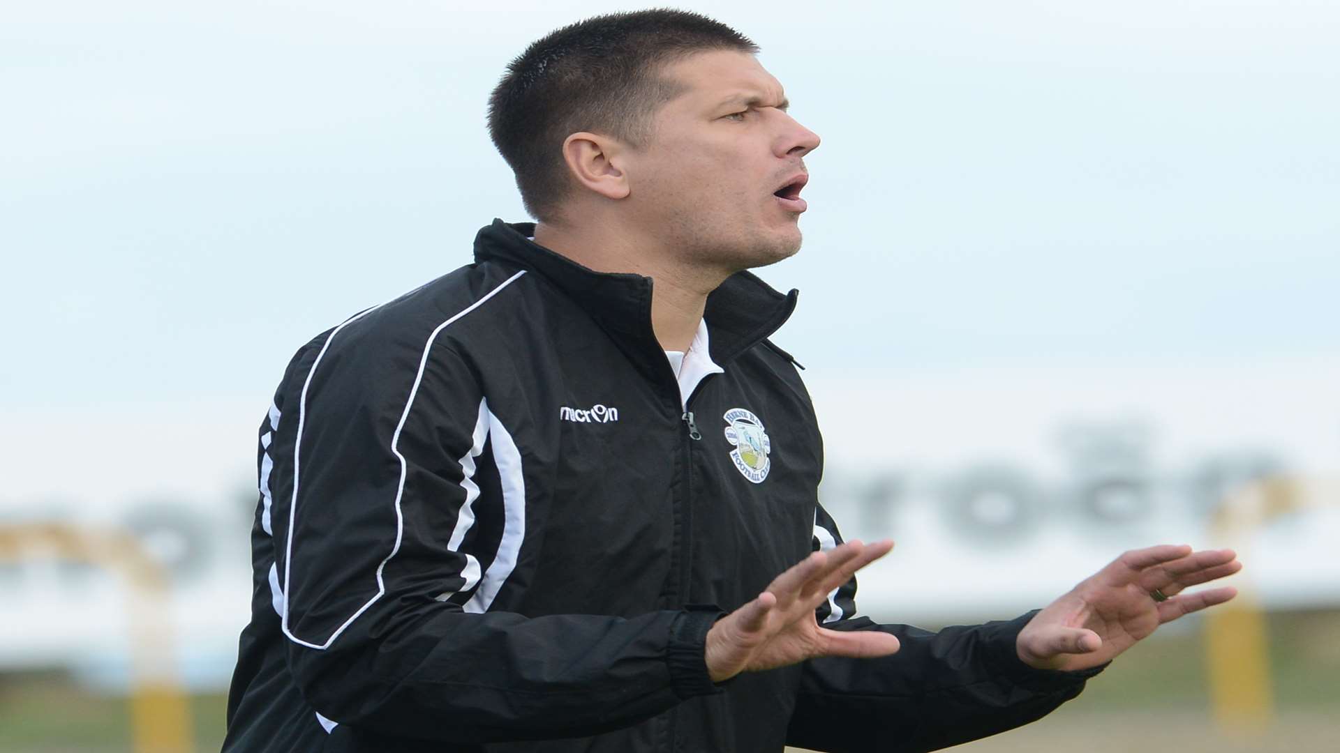 Herne Bay manager Sam Denly Picture: Gary Browne