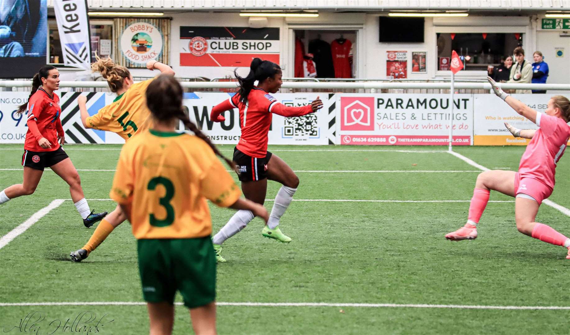 Otesha Charles was on target in the second half for Chatham Town Picture: Allen Hollands