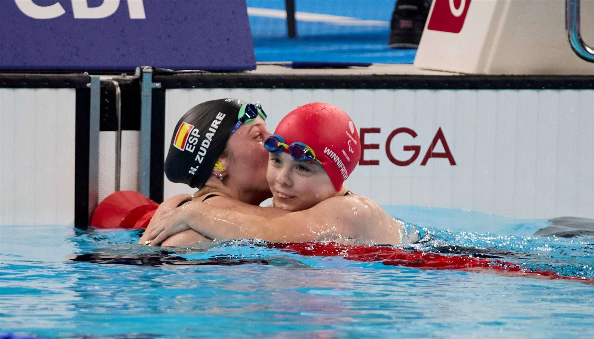 Tonbridge's Iona Winnifrith celebrates her silver in the women's 100m breaststroke SB7 final. Picture: imagecomms