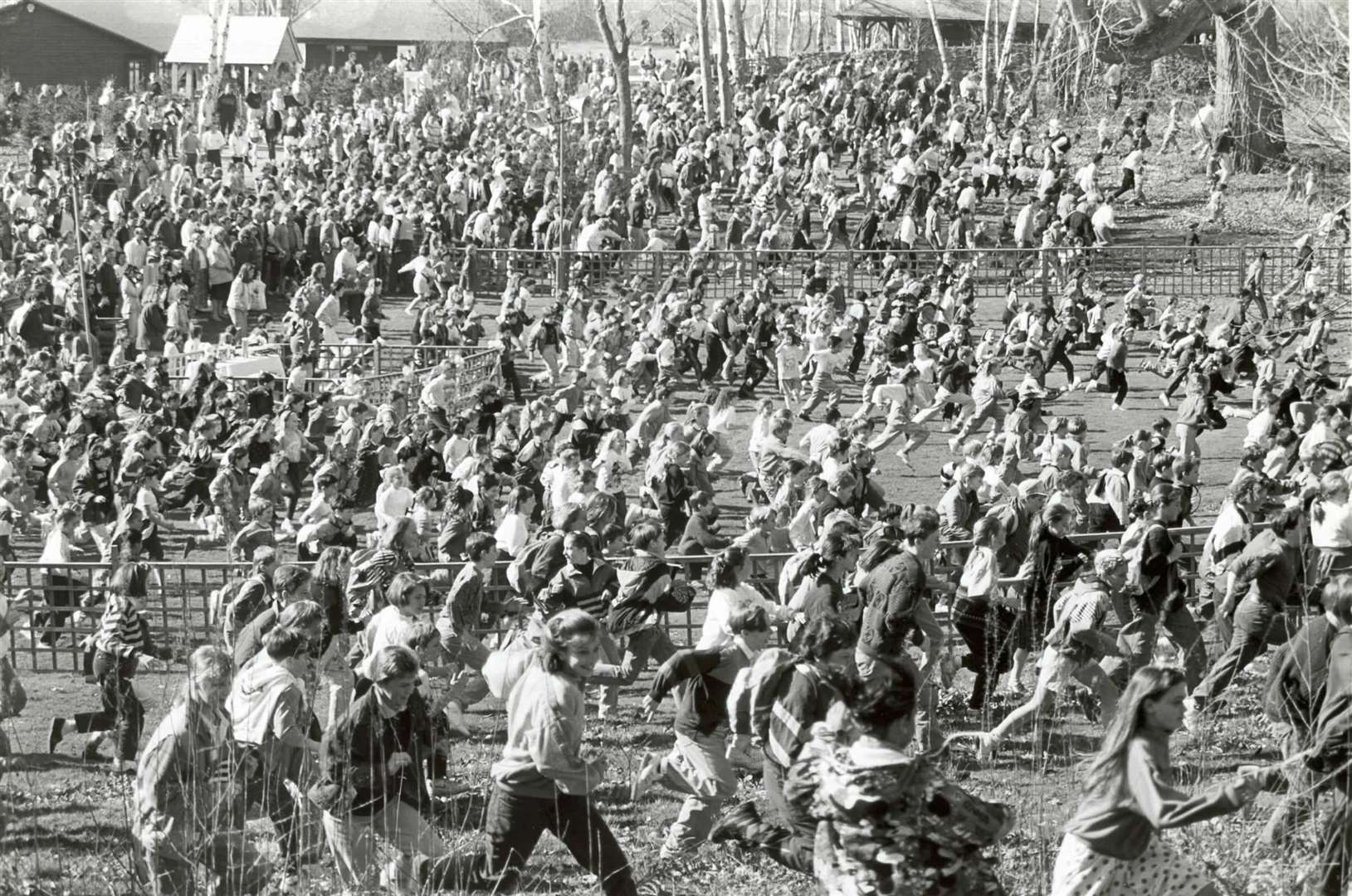 Easter Egg race at Leeds Castle on April 5, 1991