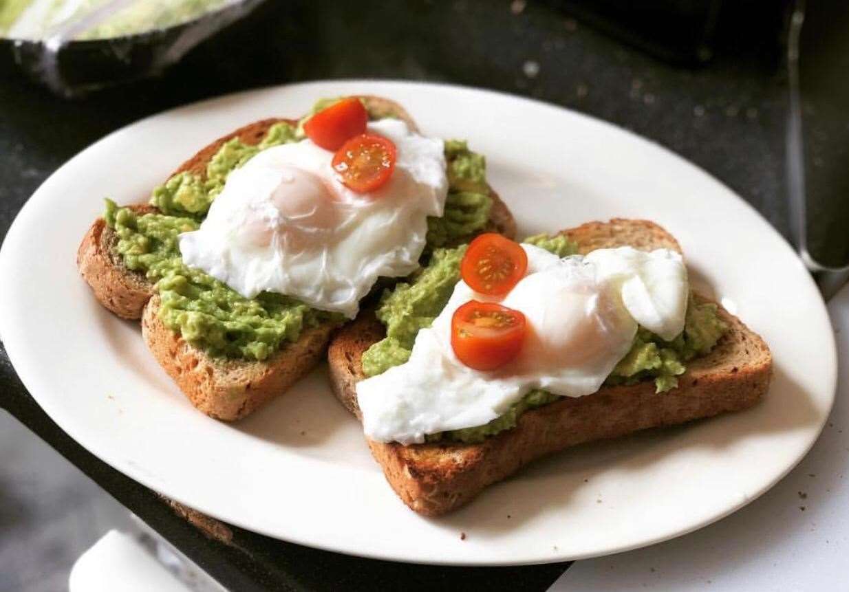 Smashed avocado at the Living Cafe, Maidstone