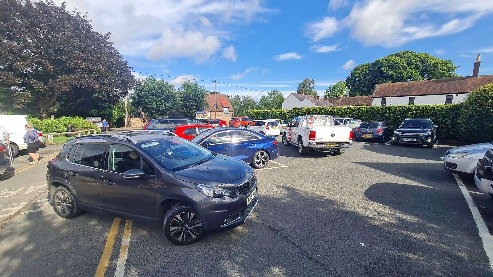 The car park of Wingham village hall gets very busy during the school run