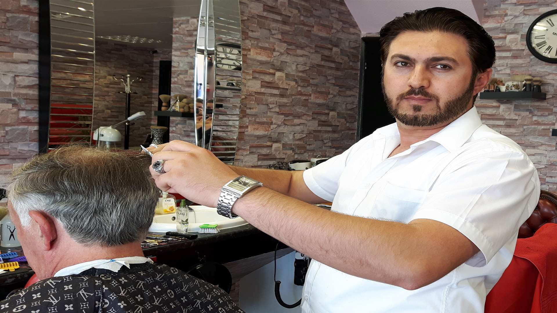 JJ Saied, owner of Blades barbers in Northfleet High Street