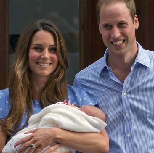 The Duke and Duchess of Cambridge leave the Lindo Wing with their newborn son. Picture: Arthur Edwards/The Sun