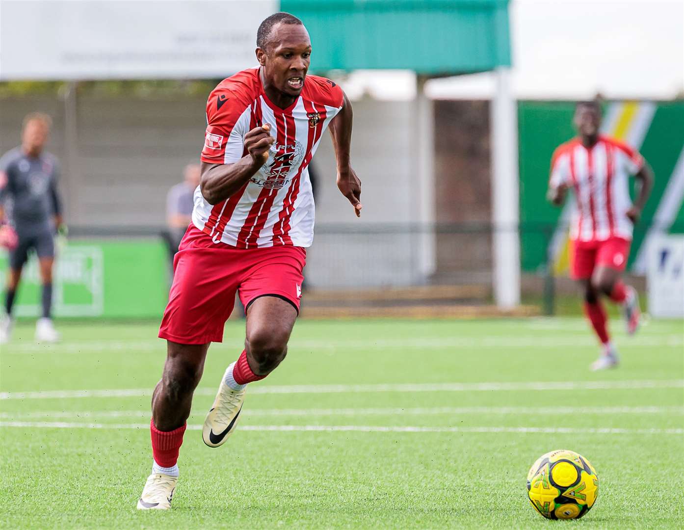 Defender Gavin Hoyte on the move for Folkestone. Picture: Helen Cooper