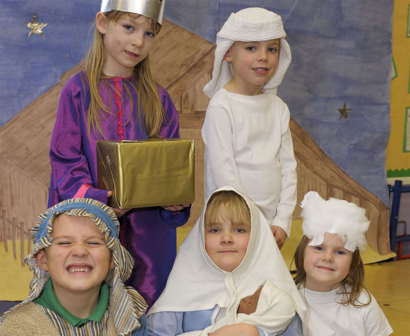 Clockwise from front left, Thomas, six, Ellie, six, Kieran, six, Lily, six, and Leah, seven, from Newington Primary School