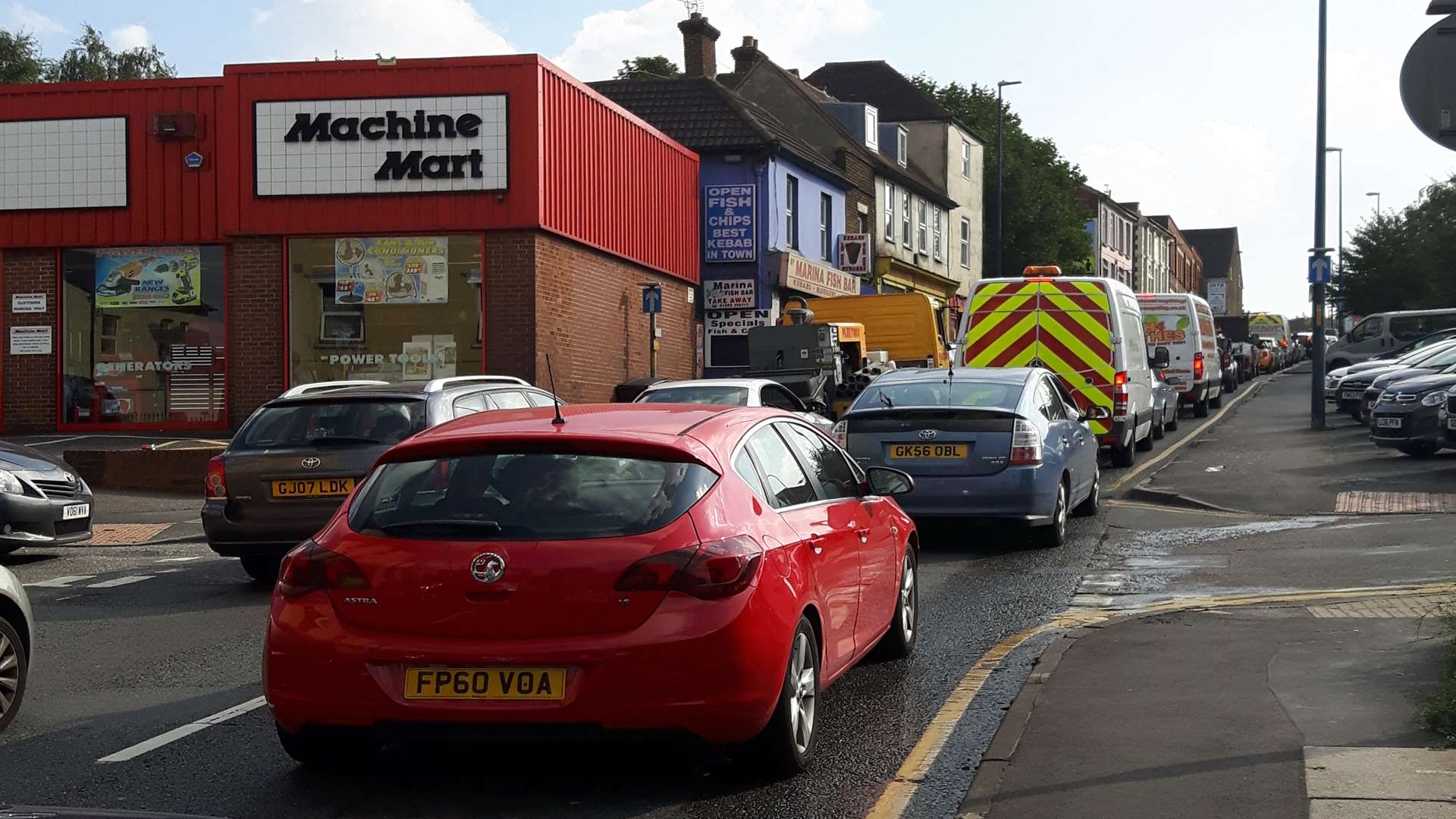 Traffic on the A229 Loose Road