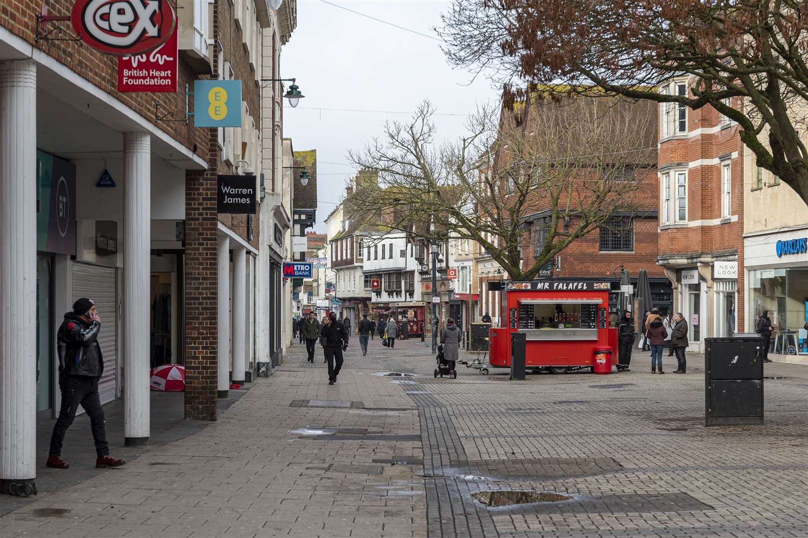 Police and Canterbury City Council workers targeted people in the St George's Street area. Picture: Jo Court