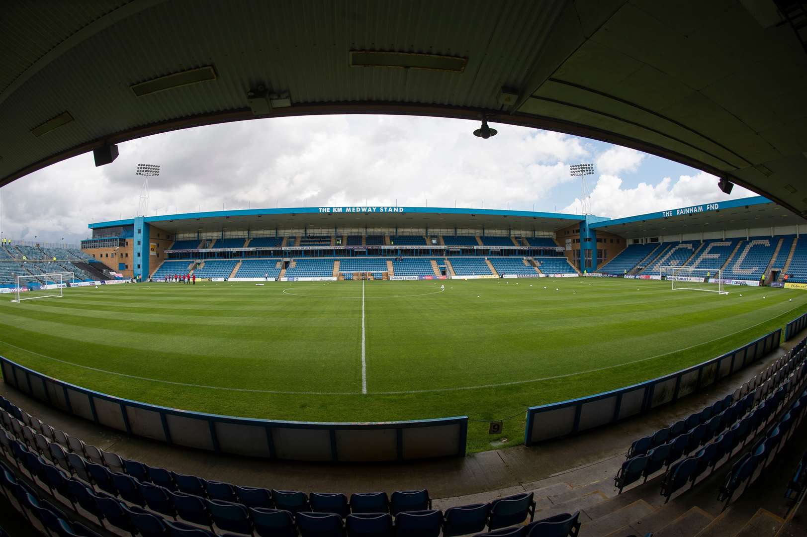 The new Medway Stand at the Priestfield Stadium, Gillingham