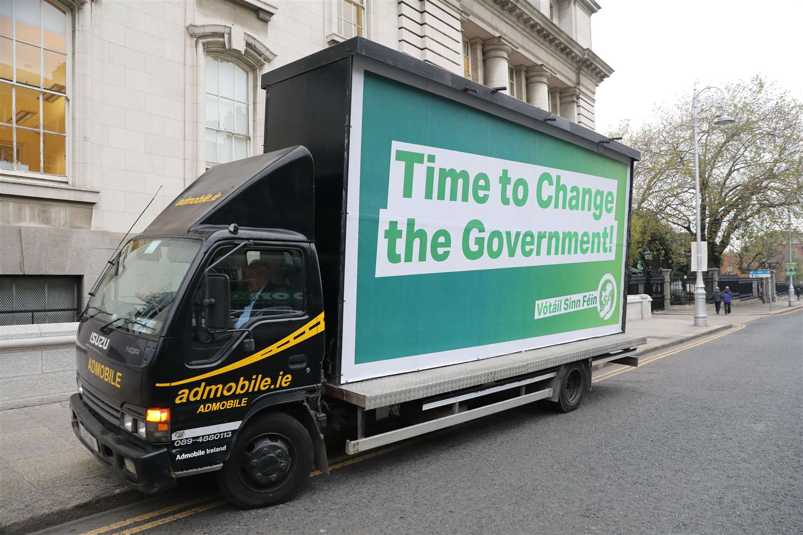 A Sinn Fein election advertisement in Dublin (Gareth Chaney/PA)