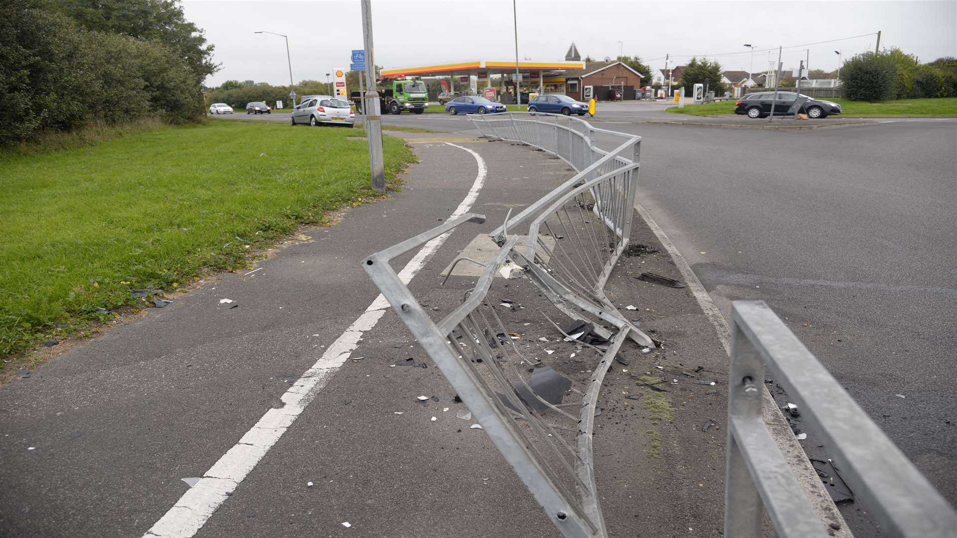 Damage to the railings. Picture: Chris Davey