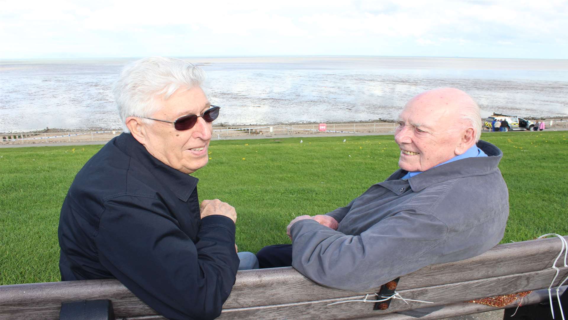 Don Gray and David Blore watched the detonation