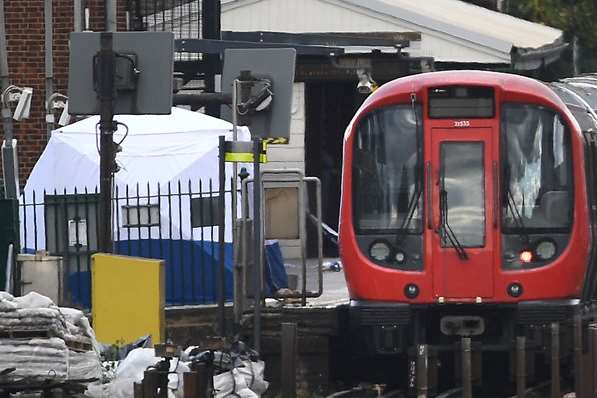 The scene of the terror attack at Parsons Green. Picture: PA Wire