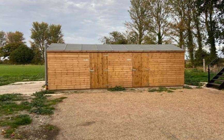 The toilet block is already in place