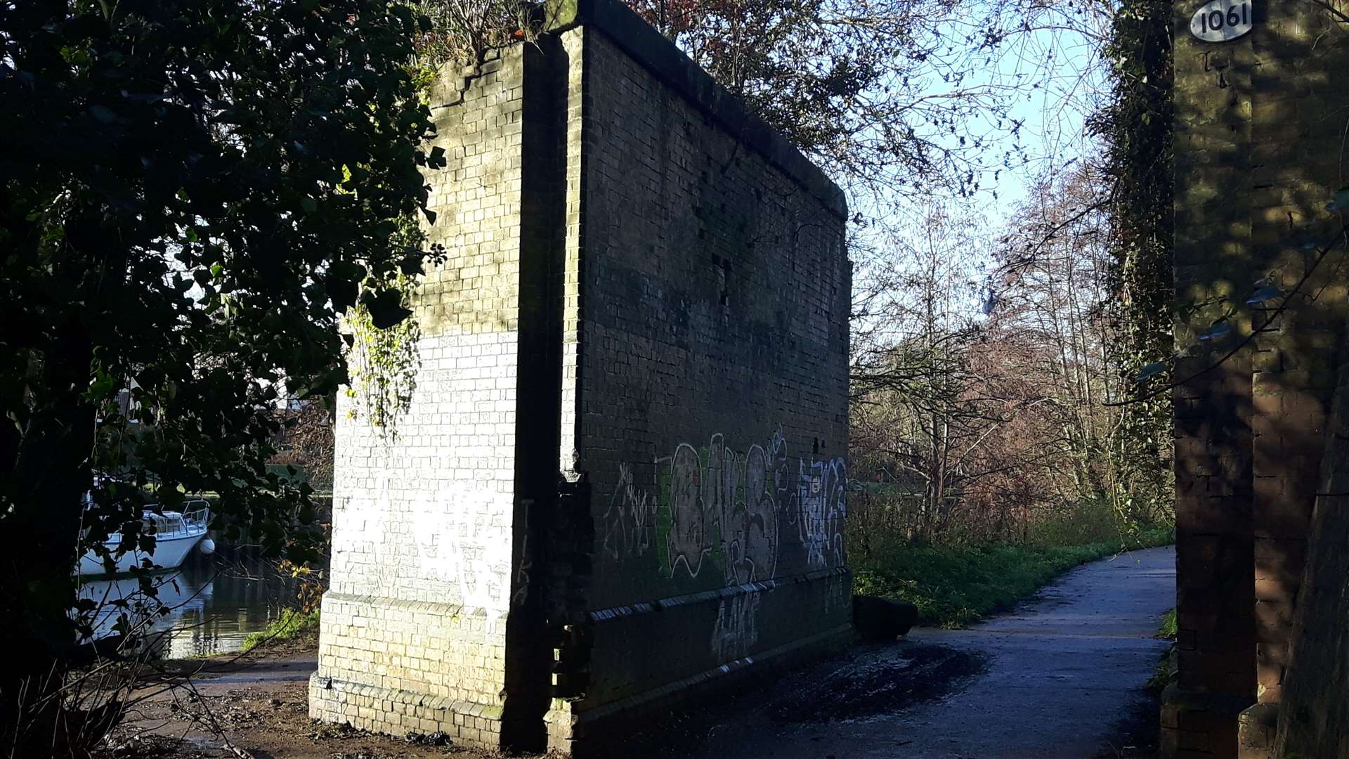 All that remains of the Tovil Railway Bridge