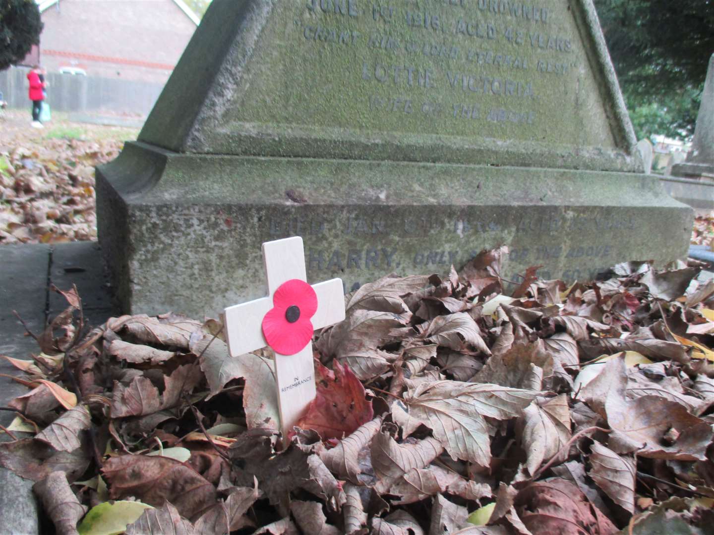 Poppy cross in Halfway cemetery