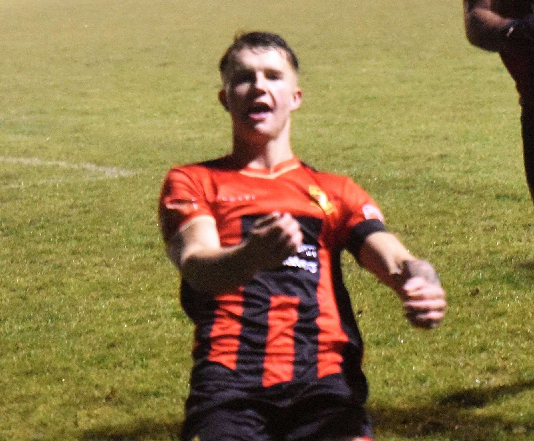 Sittingbourne goalscorer Harrison Pont. Picture: Ken Medwyn