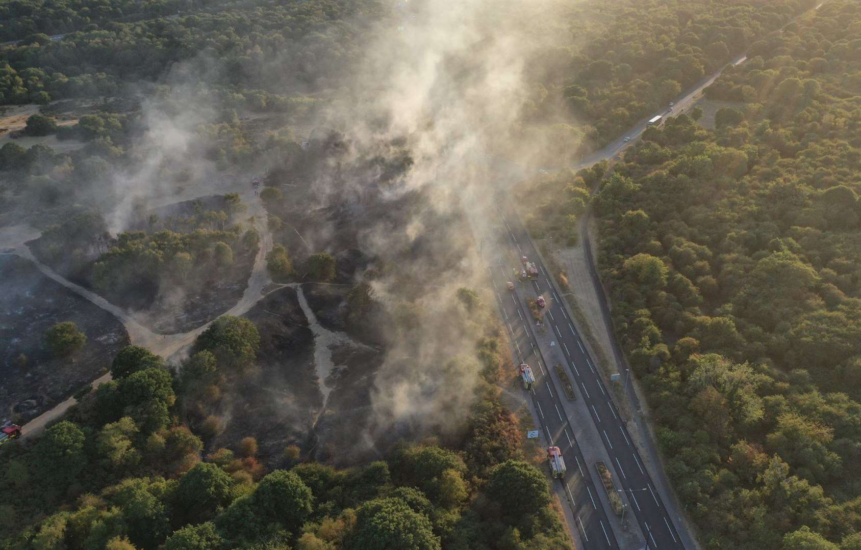 This was the aftermath of a fire in Dartford Heath earlier this month. Picture: UKNIP