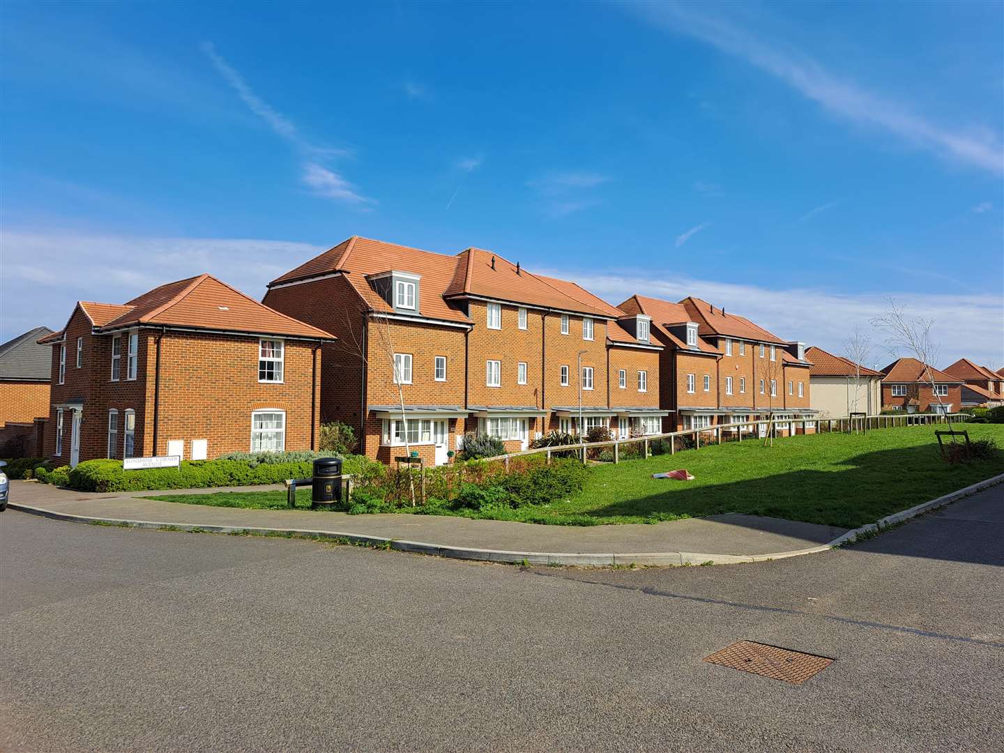 Some of the new houses at Sunshine Corner Avenue in Aylesham