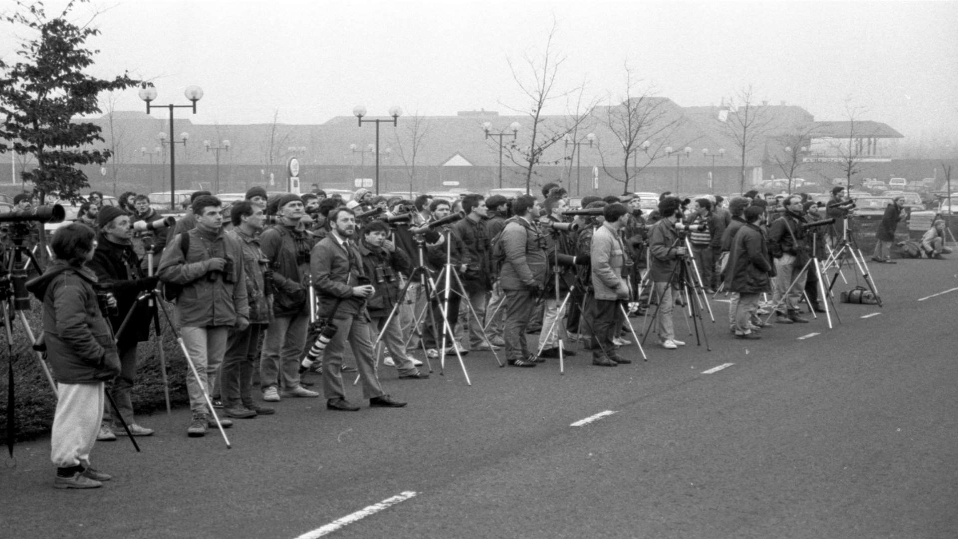 The scene in Tesco's car park in Larkfield back in the 80s