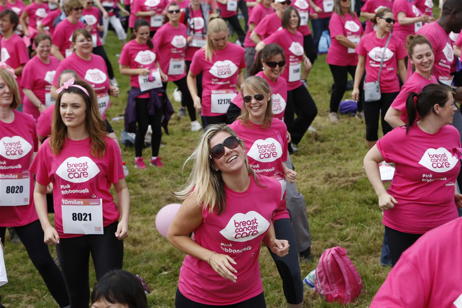 Walkers warm up at last year's event