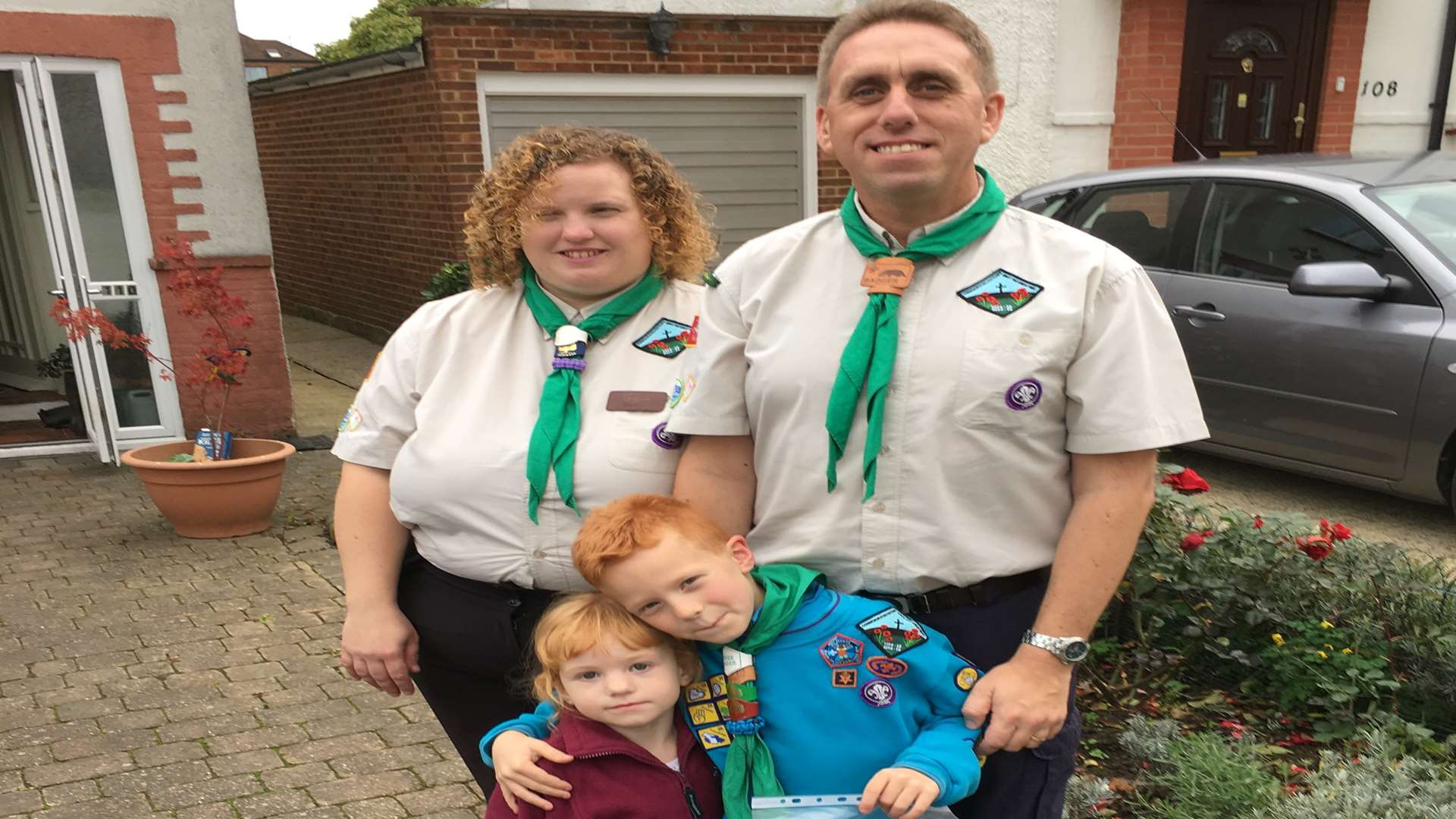 Natasha and Doug Wilson with their children Connie and James