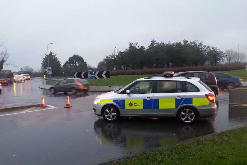 The crash involved a car and a motorbike