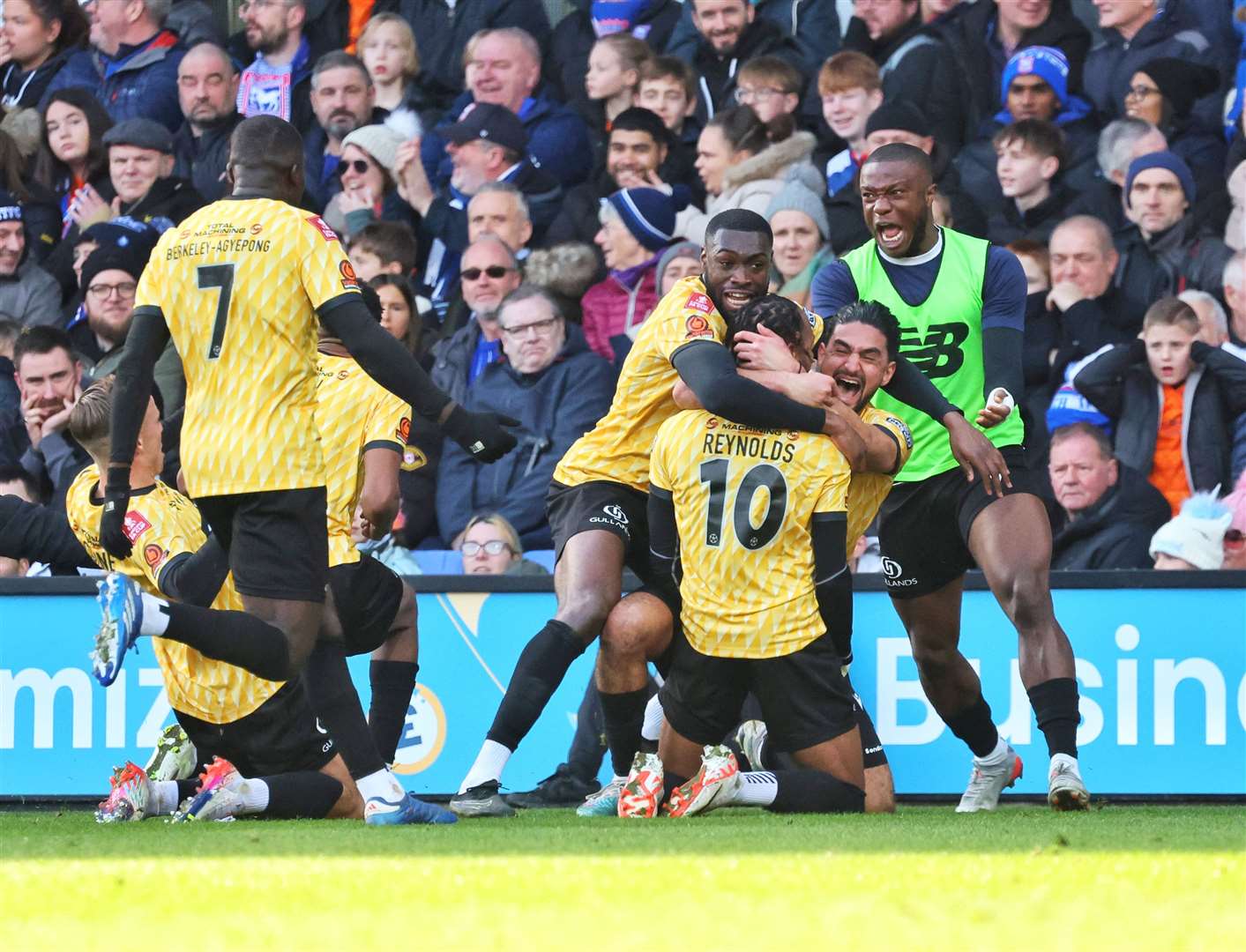 Delight for Maidstone after Lamar Reynolds' opener. Picture: Helen Cooper