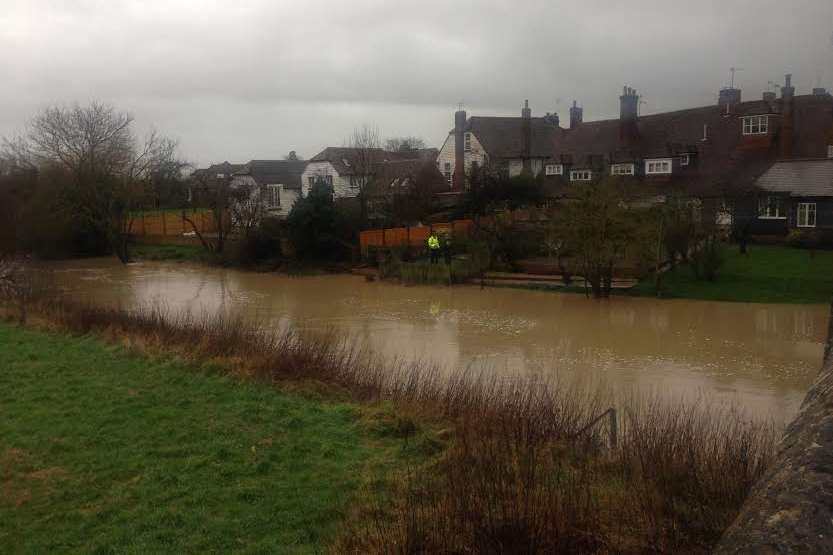 The river is high in Yalding