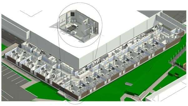 A cutaway CGI showing how the ward will be set out. Picture: Dartford and Gravesham NHS Trust