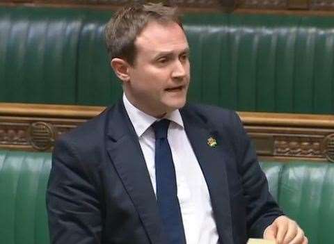 MP Tom Tugendhat speaking during the debate. Picture: Parliament TV