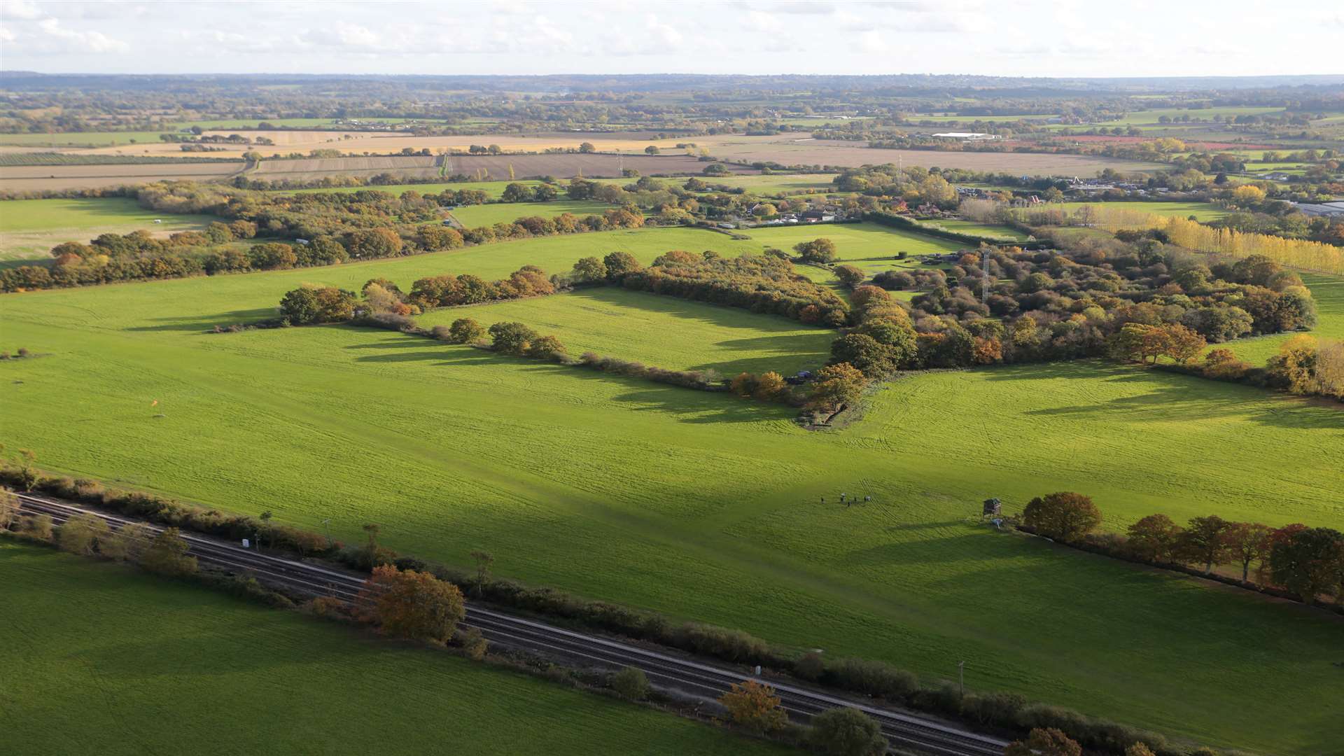 The new site from the air