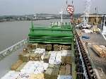 The Scot Venture unloads its cargo at Strood