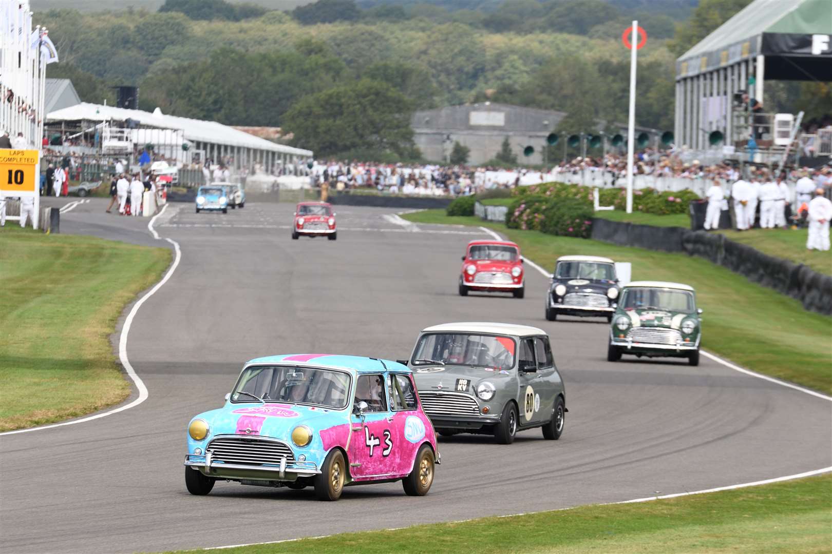 Tenterden's Nick Swift (43) won the John Whitmore Trophy race. Pictured here, leading the Sevenoaks duo of Bill Sollis and Chris Goodwin (80). Picture: Simon Hildrew (51551062)