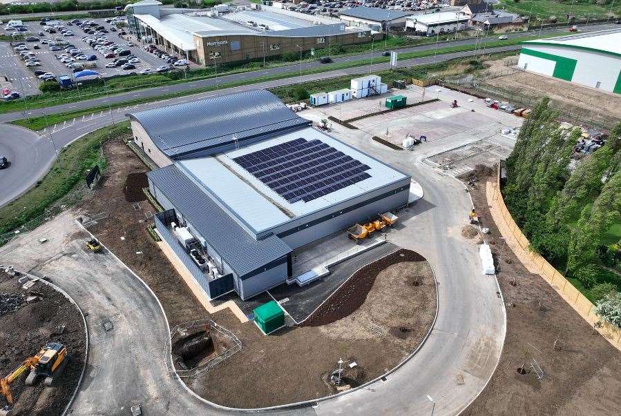 Drone footage suggests customers will not have to wait long before the new branch opens. Picture: Phil Drew