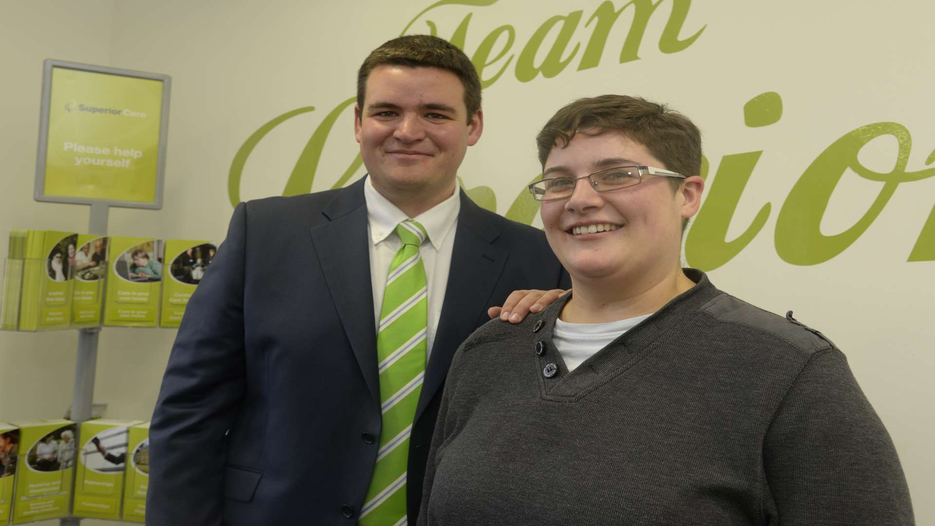 Superior Care managing director Stewart Thorp and his sister Kate at the firm's head office in Cromwell Road, Whitstable