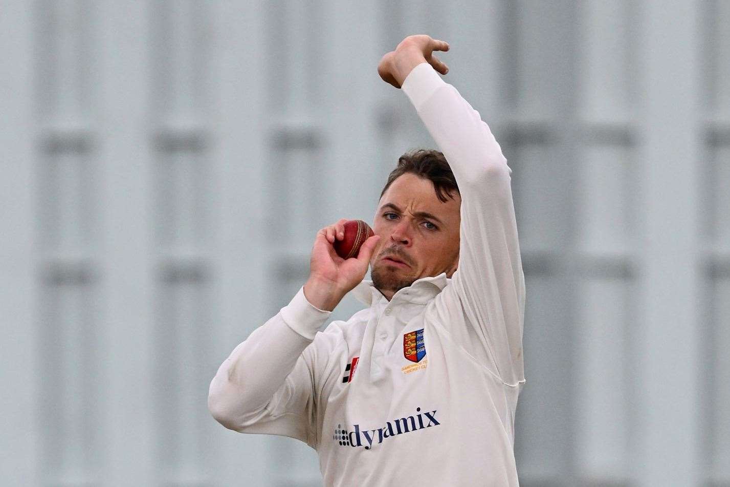 Sandwich Town's Rory Smith - claimed three wickets on his successful Sandwich Town return at Minster. Picture: Keith Gillard