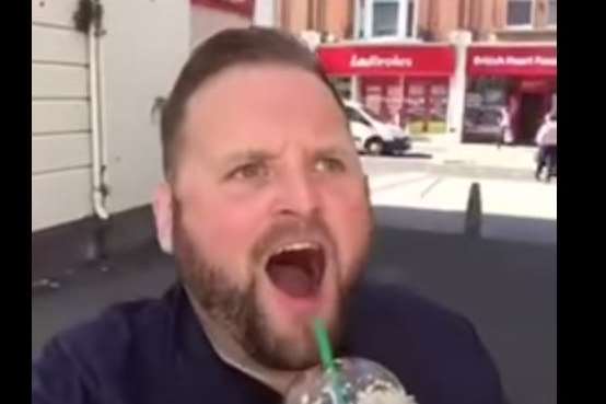 Kent internet prankster Arron Crascall returned to Folkestone for one of his latest videos this week. Photo: Arron Crascall/Facebook