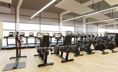 CGI imagery of the new cardio area at White Oak Leisure Centre in Swanley. Picture: Everyone Active