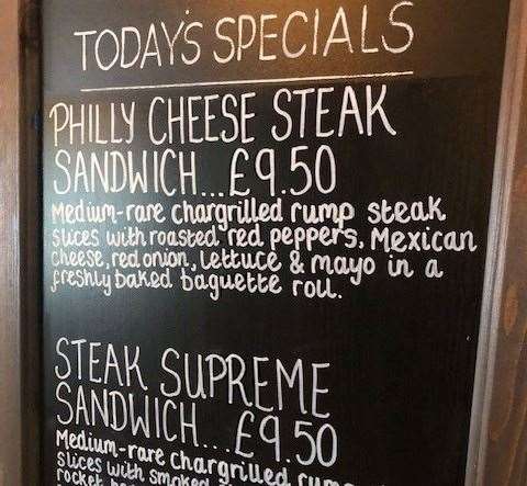 Today’s specials were both the same price and didn’t differ greatly – if you like a steak sandwich this place is for you