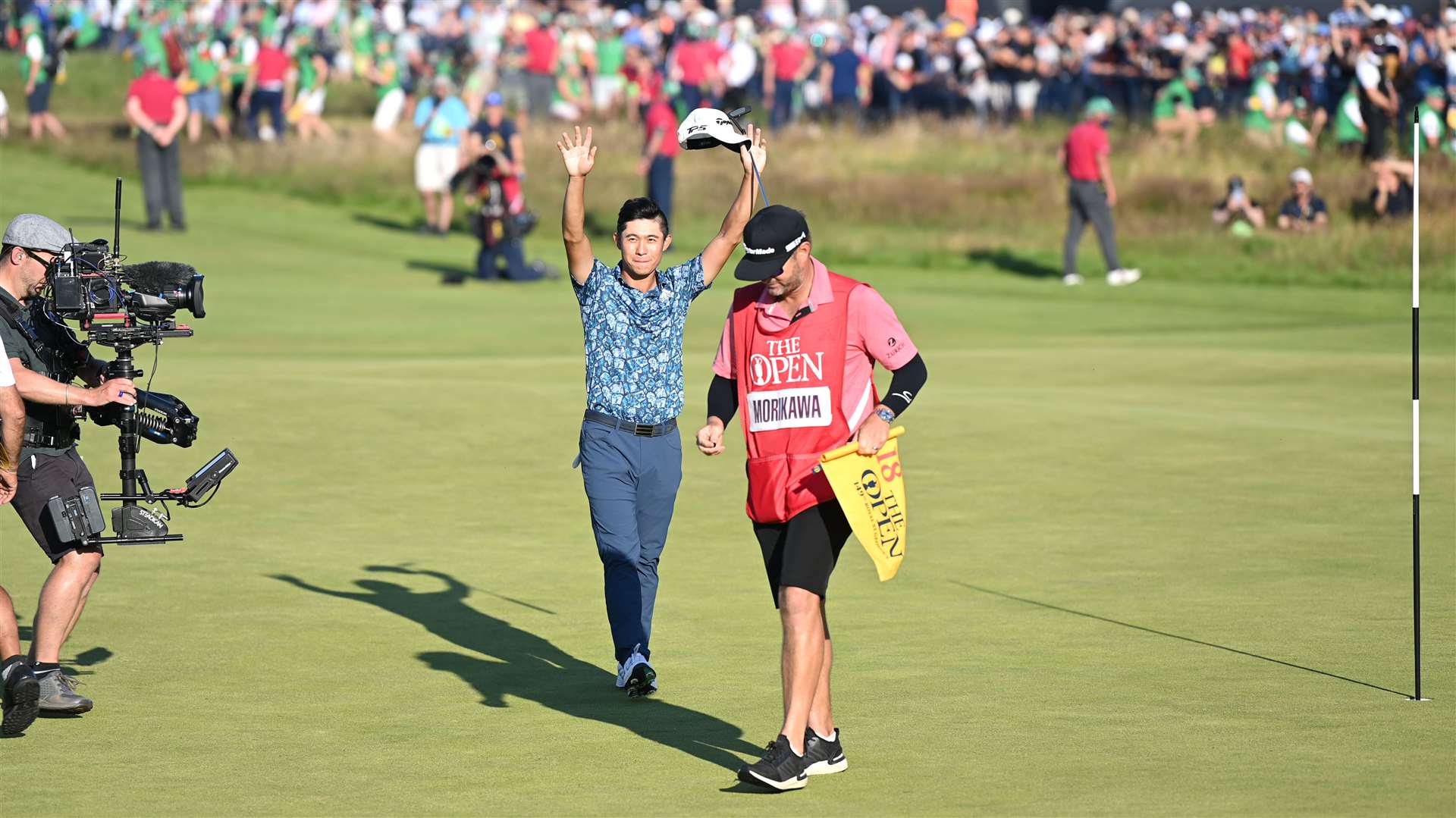 Collin Morikawa celebrates winning The Open. Picture: Barry Goodwin (49328305)