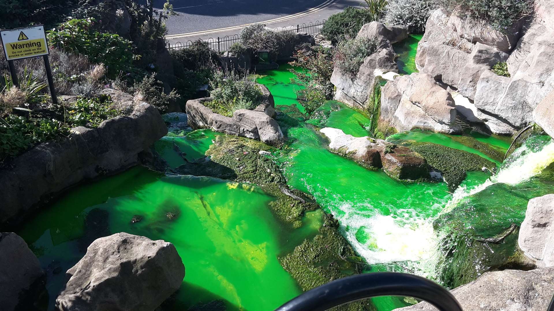 The water feature in Madeira Walk, Ramsgate, was targeted by vandals in 2015, turning the water green