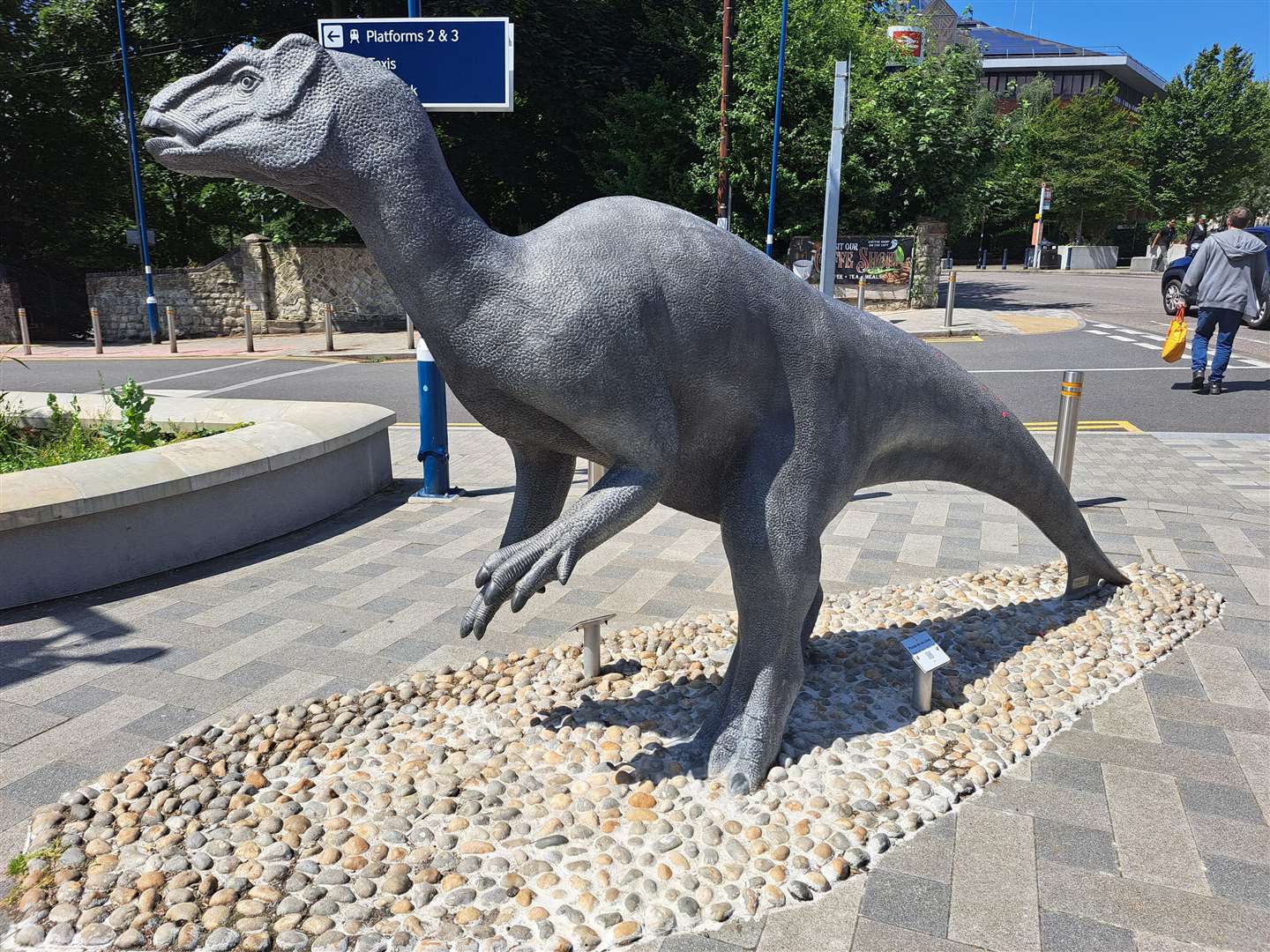 Iggy the iguanodon at Maidstone East