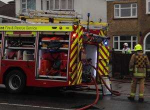 Fire crews put out the blaze before it spread. Stock image