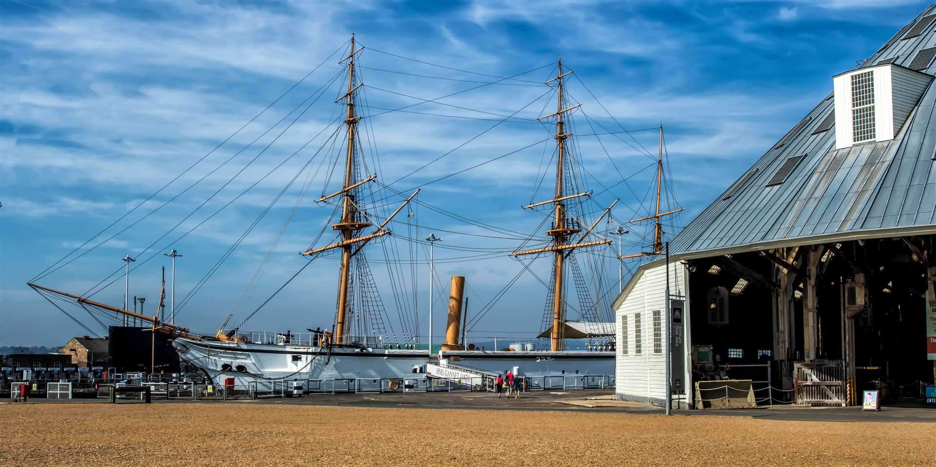 HMS Gannet and No3 Slip at Historic Dockyard Chatham. Picture: Louise Hubbard/Medway2025