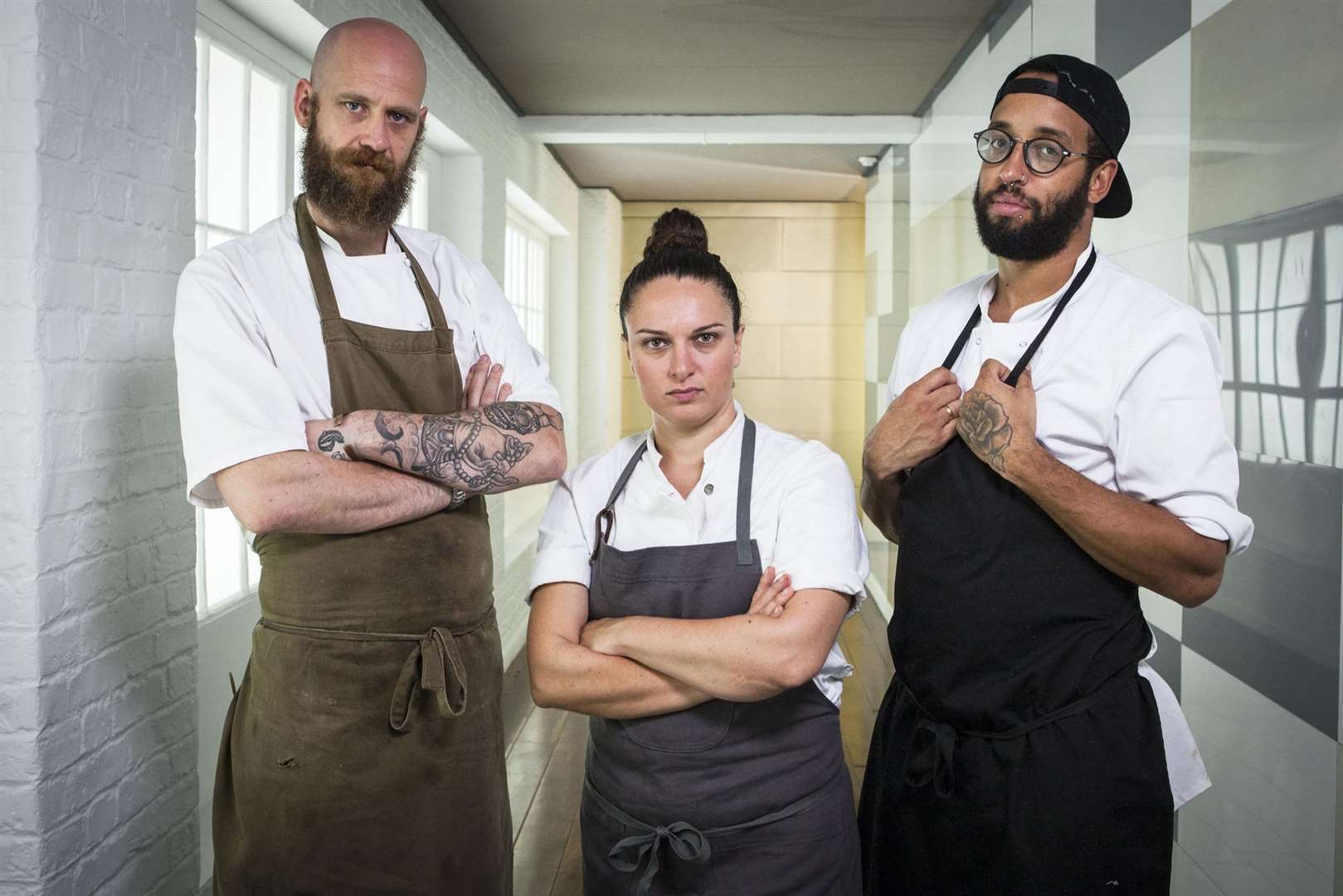 Scott Goss, Selin Kiazim and James Cochran. Photographer: Andrew Hayes-Watkins/Optomen TV