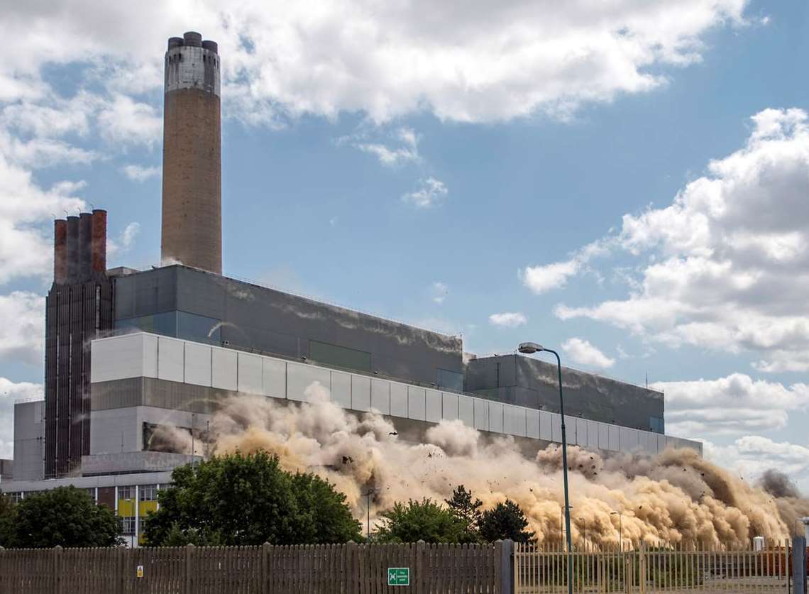 The Turbine Hall being blown up