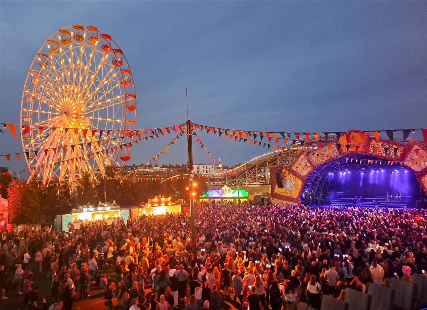 X Factor winner James Arthur performed at Dreamland in Margate as part of its 2024 Summer Series