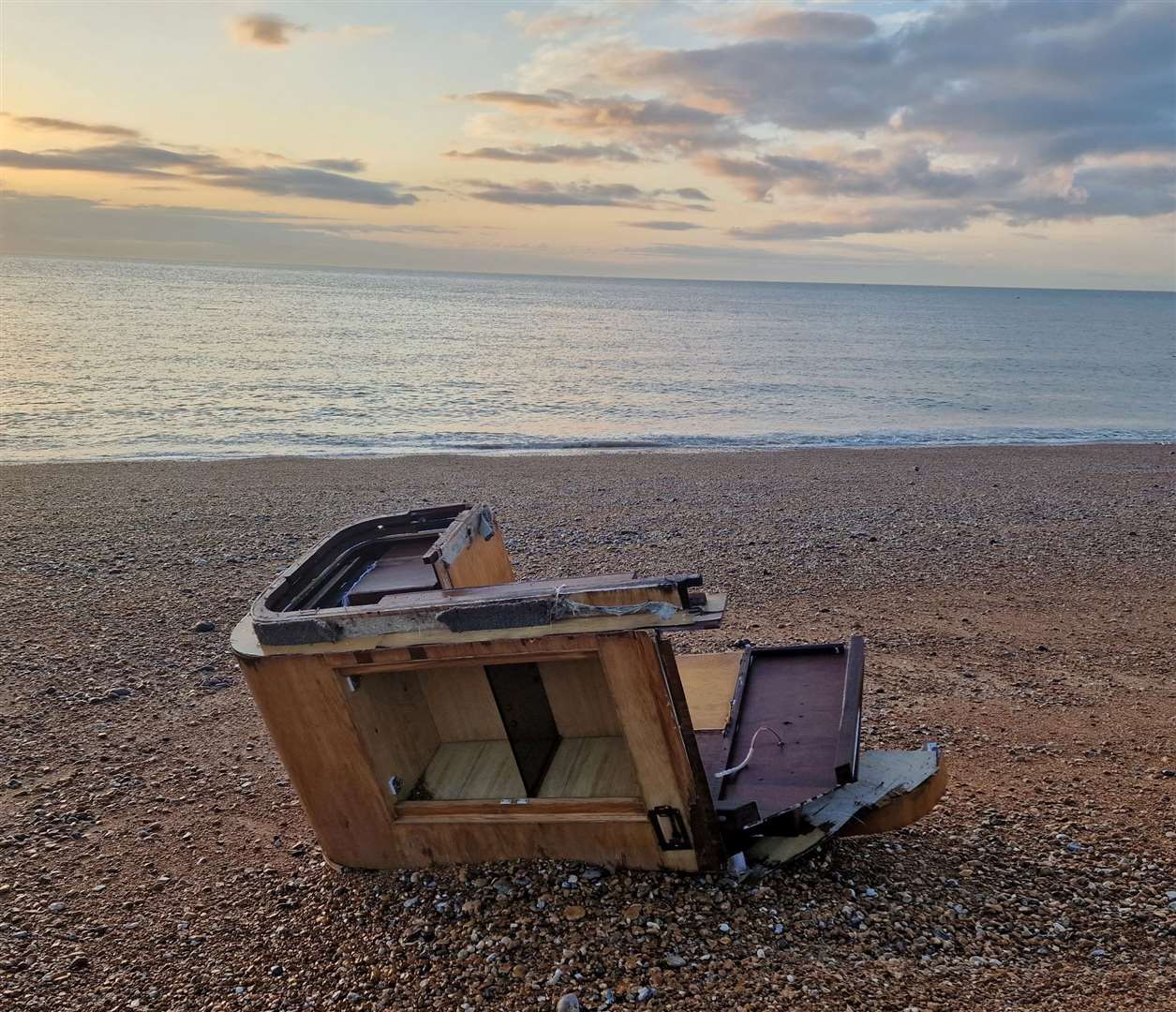 After the object washed up the Deal Coastguard Rescue Team was alerted and a search took place. Picture: Carol Fenton