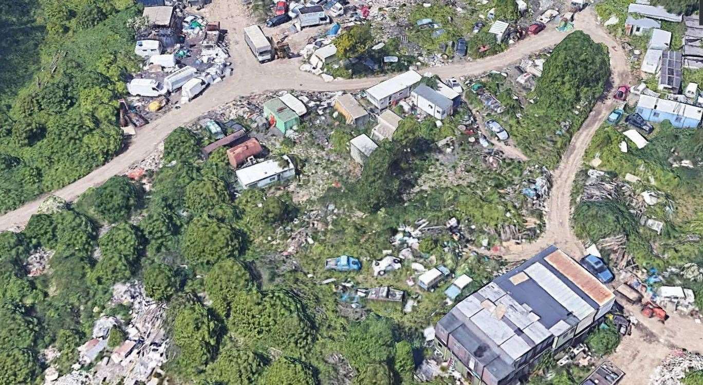 A view of Beck's land from the air